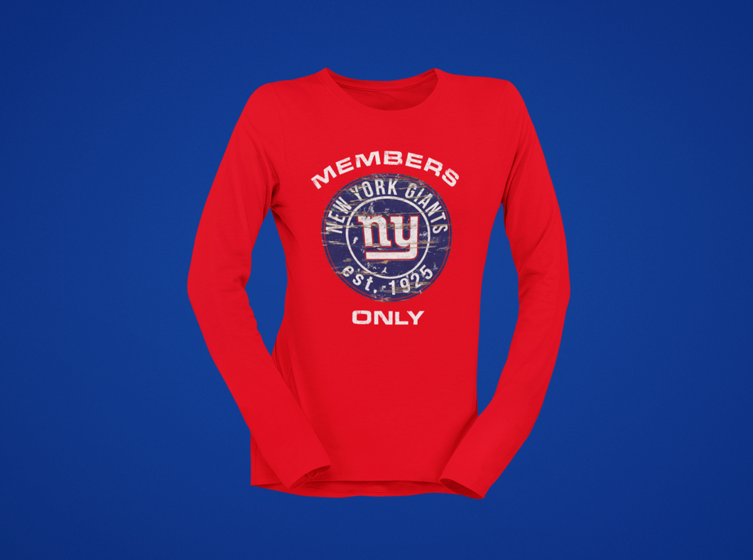 Members Only Football Long Sleeved T-Shirt (Unisex)