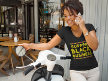 Load image into Gallery viewer, &quot;Lady&#39;s&quot; Support Black Business &quot;V-Neck&quot; T-Shirt